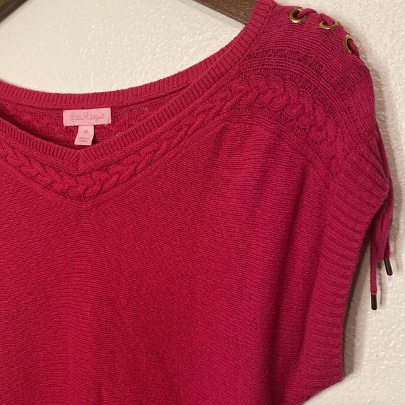 Lilly Pulitzer Sweater Top with Corset Detail at Shoulders - Picture 2 of 4